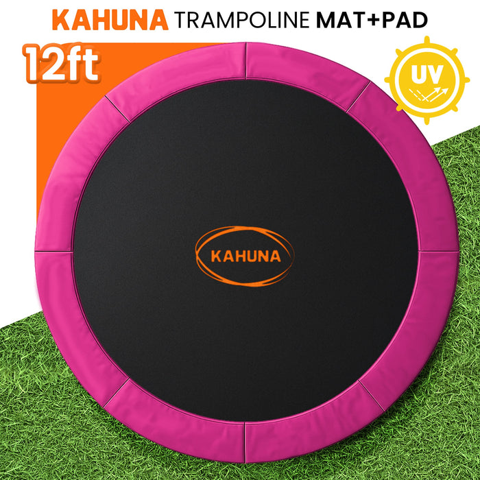 12Ft Replacement Trampoline Safety Pad Cover And Jumping Spring Mat - Pink