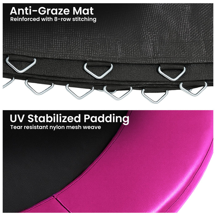 10Ft Replacement Trampoline Safety Pad Cover And Jumping Spring Mat - Pink