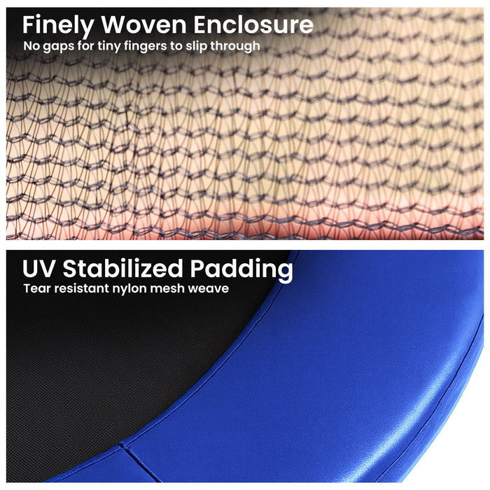 12Ft Trampoline Pad And Net - Blue