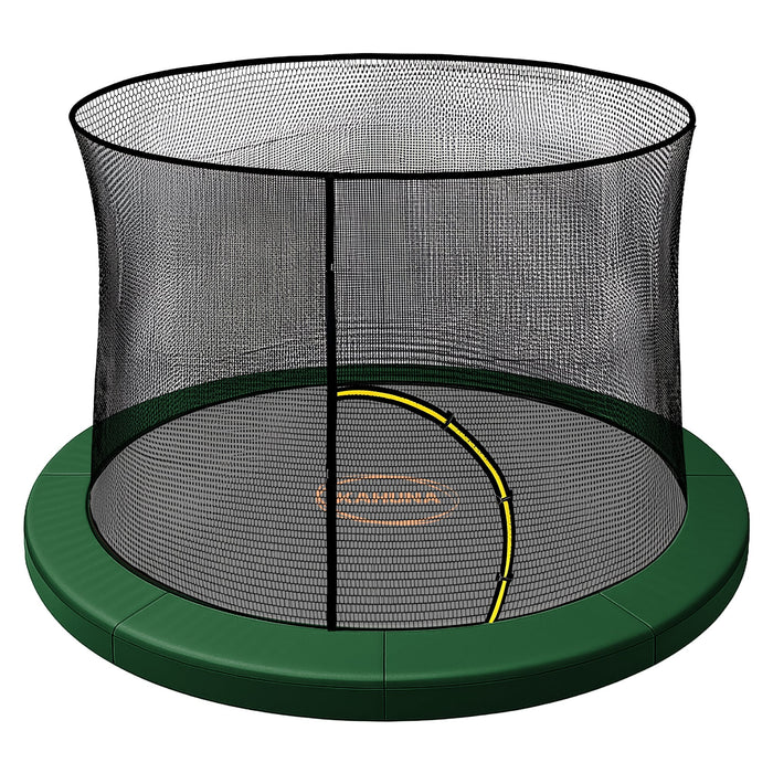 14Ft Trampoline Pad And Net In Green