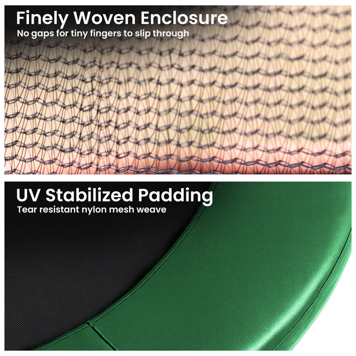 16Ft Trampoline Pad And Net - Green