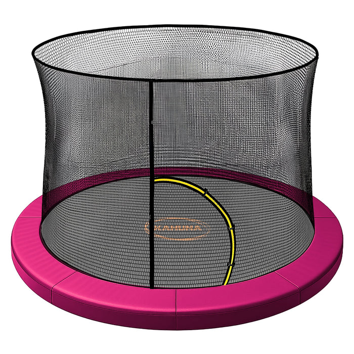 14Ft Trampoline Pad And Net - Pink