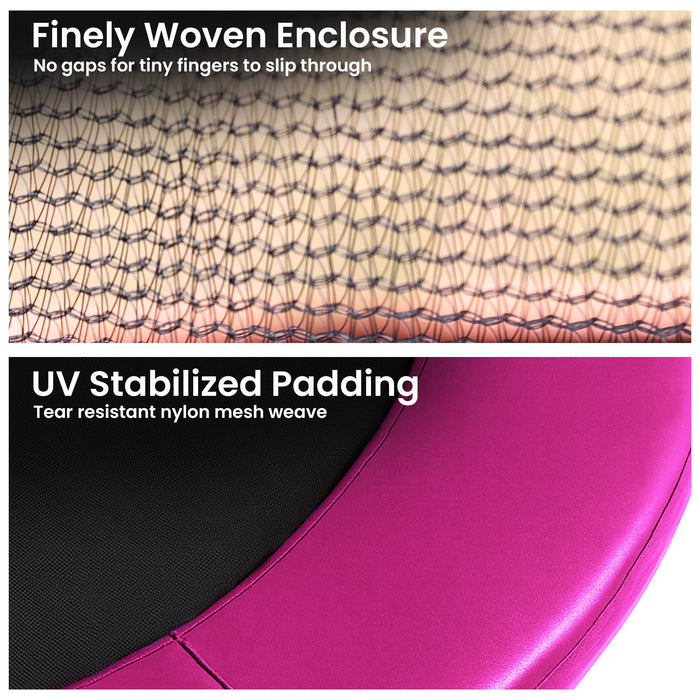 10Ft Trampoline Pad And Net - Pink