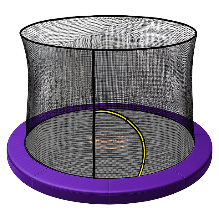 10Ft Trampoline Pad And Net - Purple