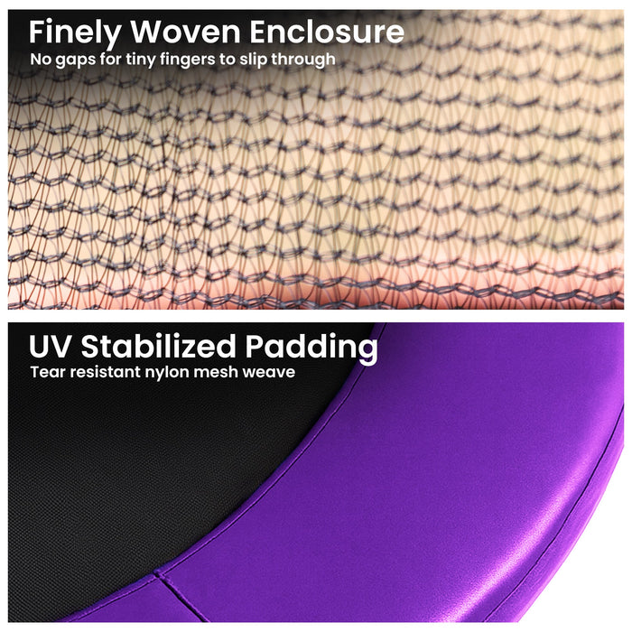 16Ft Trampoline Pad And Net - Purple