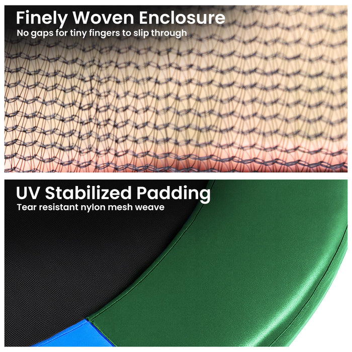 10Ft Trampoline Pad And Net - Rainbow