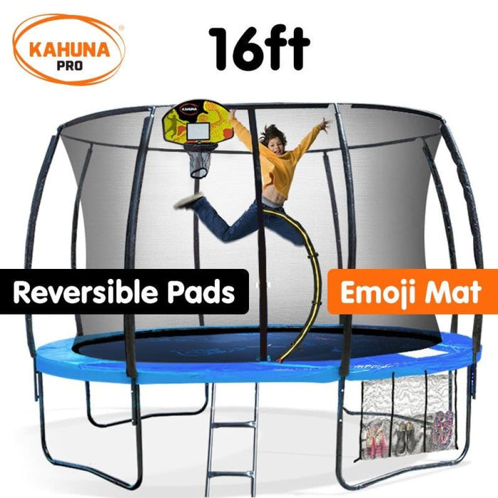Kahuna Pro 16ft Trampoline With Mat Reversible Pad