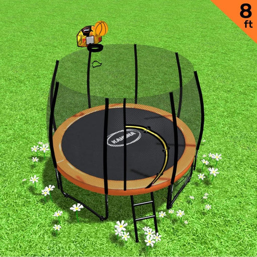 Kahuna 8ft Springless Trampoline with Basketball Set