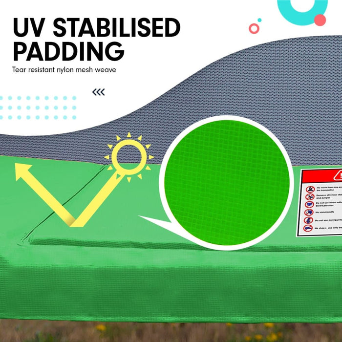 Kahuna Trampoline 8 Ft x 11 Outdoor Rectangular Rainbow