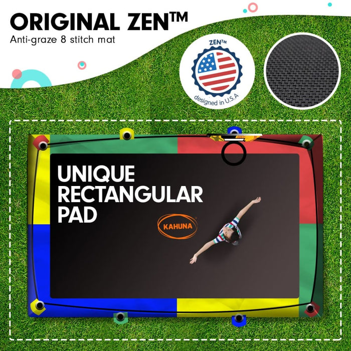 Kahuna Trampoline 8 Ft x 11 Outdoor Rectangular Rainbow