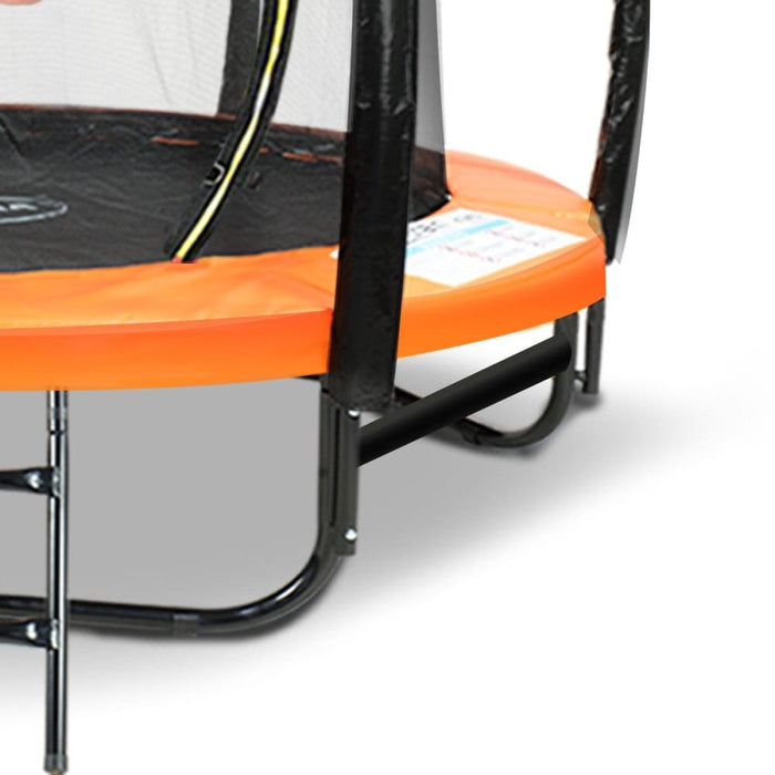 Kahuna Trampoline 8 Ft With Basketball Set - Orange