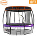 Kahuna Trampoline 8 Ft with Roof- Purple