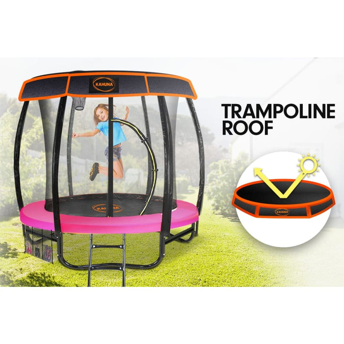 Kahuna Trampoline 6ft With Roof - Pink