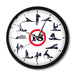 Kama Sutra Modern Design Metal Frame Wall Clock Sexual Poses