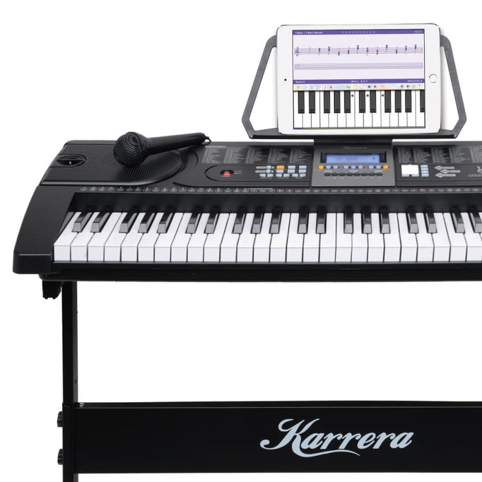Karrera 61 Keys Electronic Led Keyboard Piano with Stand