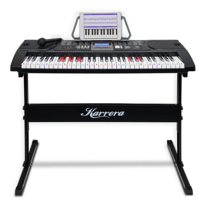 Karrera 61 Keys Electronic Led Keyboard Piano with Stand