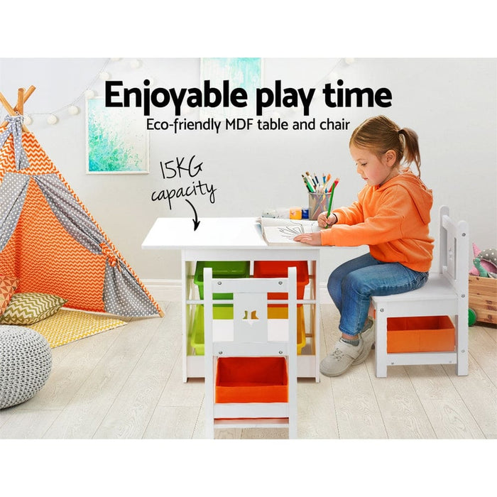 Keezi 3 Pcs Kids Table and Chairs Set Children Furniture