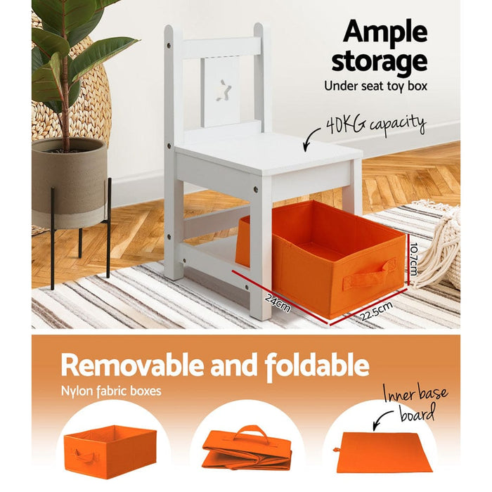 Keezi 3 Pcs Kids Table and Chairs Set Children Furniture