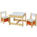 Keezi 3pcs Kids Table and Chairs Set Activity Chalkboard