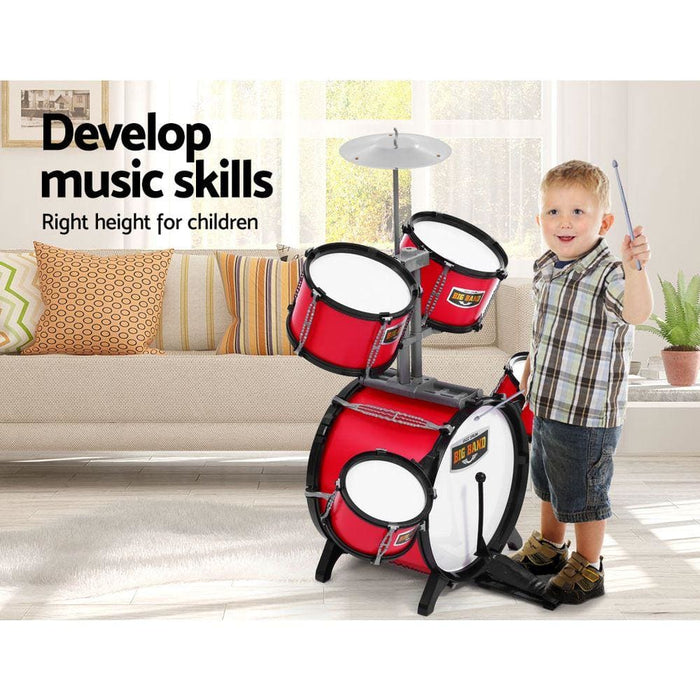 Goslash Picks Keezi Kids 7 Drum Set Junior Drums Kit
