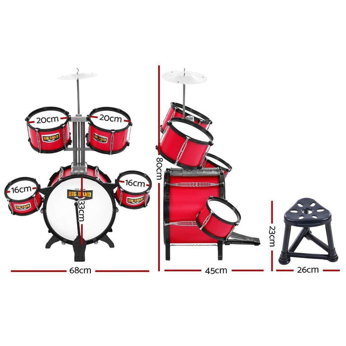 Goslash Picks Keezi Kids 7 Drum Set Junior Drums Kit