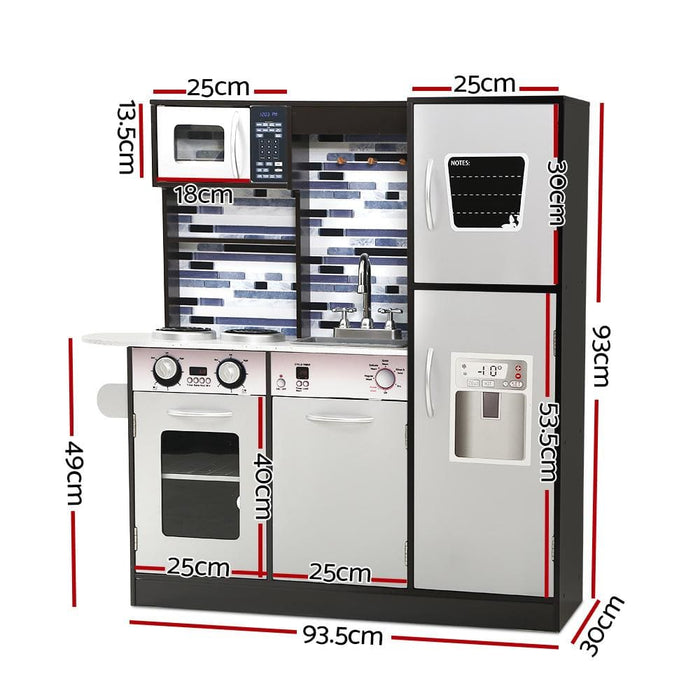 Keezi Kids Kitchen Wooden Pretend Play Set Toys Cooking