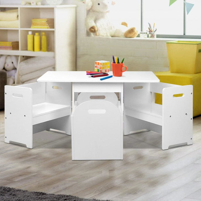 Keezi Kids Multi-function Table and Chair Hidden Storage