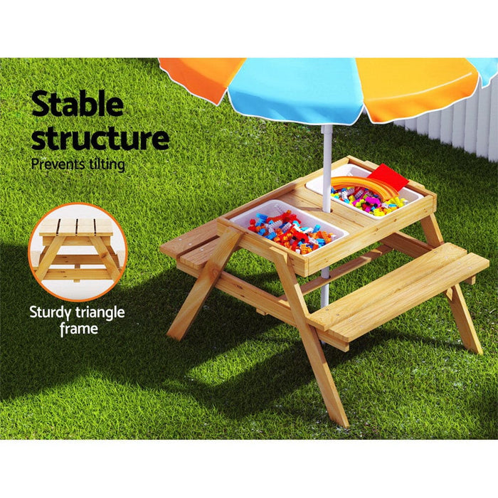 Keezi Kids Outdoor Table and Chairs Picnic Bench Set
