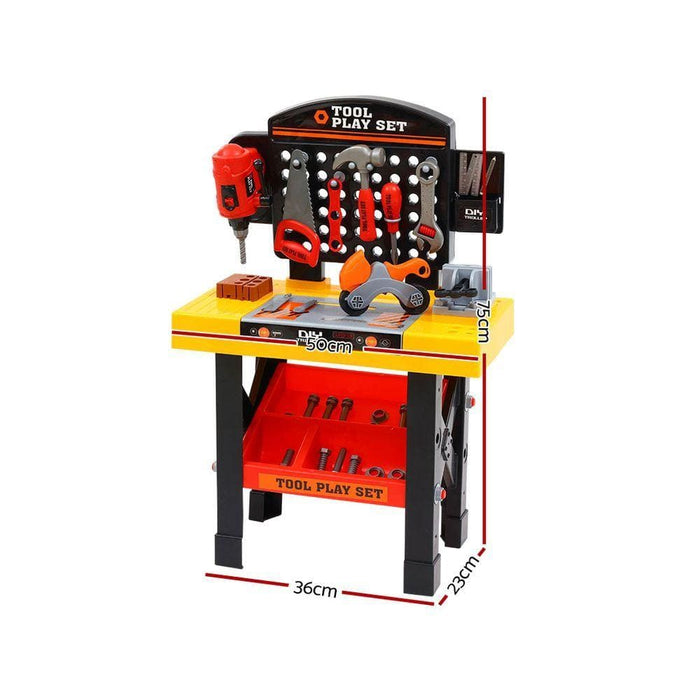 Keezi Kids Pretend Play Set Workbench Tools 54pcs Builder