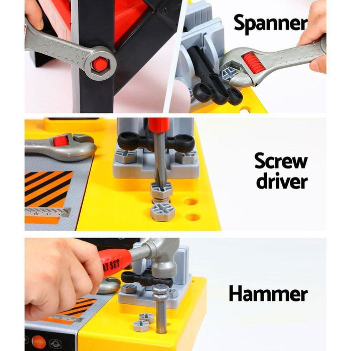 Keezi Kids Pretend Play Set Workbench Tools 54pcs Builder