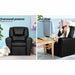Keezi Kids Recliner Chair Black Pu Leather Sofa Lounge