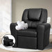 Keezi Kids Recliner Chair Black Pu Leather Sofa Lounge