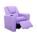 Keezi Kids Recliner Chair Purple Pu Leather Sofa Lounge