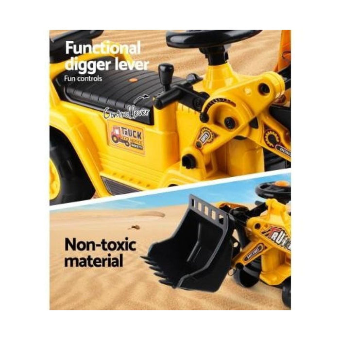 Keezi Kids Ride on Bulldozer - Yellow