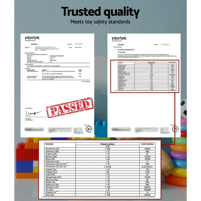 Keezi Kids Slide Basketball Hoop Activity Center Outdoor