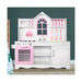 Keezi Kids Wooden Kitchen Play Set - White & Pink