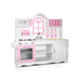 Keezi Kids Wooden Kitchen Play Set - White & Pink