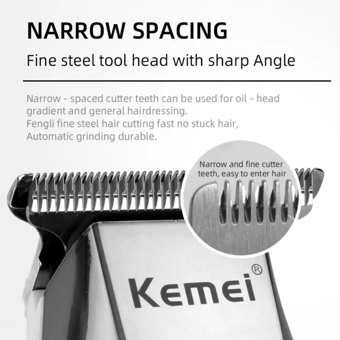 Kemei 5027 Mens Hair Clipper With Adjustable Speed And Led