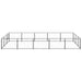 Dog Kennel Black 15 M² Steel Tbnxoxk