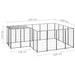 Dog Kennel Black Steel Tbnxxbp