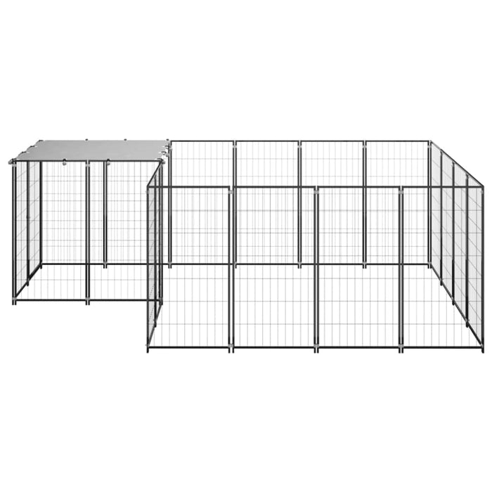 Dog Kennel Black Steel Tbnxxbp