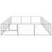 Dog Kennel Silver 21 M² Steel Tbnxotk