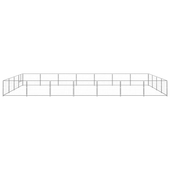 Dog Kennel Silver 28 M² Steel Tbnxopt