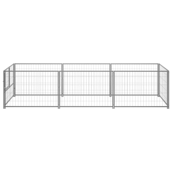 Dog Kennel Silver 3 M² Steel Tbnxobo