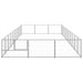 Dog Kennel Silver 30 M² Steel Tbnxoax