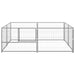 Dog Kennel Silver 4 M² Steel Tbnxoon