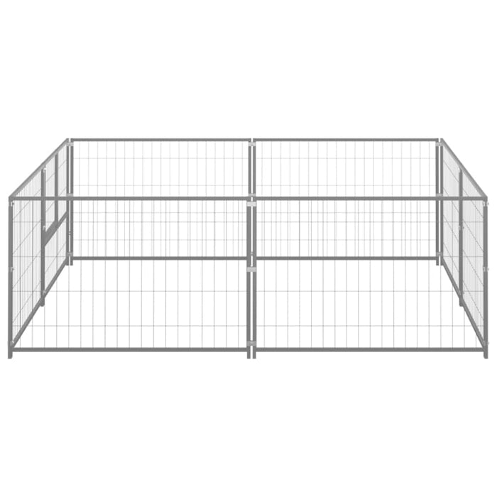 Dog Kennel Silver 4 M² Steel Tbnxoon