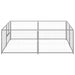 Dog Kennel Silver 4 M² Steel Tbnxoon