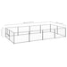 Dog Kennel Silver 8 M² Steel Tbnxoxb