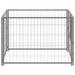 Dog Kennel Silver Steel Opbikx